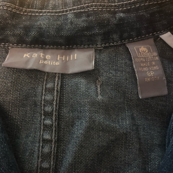 Kate Hill Jean Jacket Size 8P - Picture 3 of 3